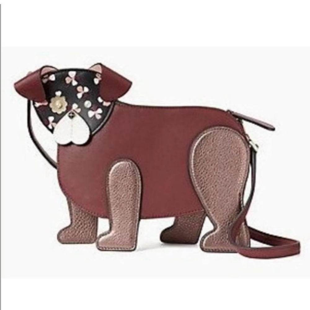 Kate Spade rare Dog-Shaped Crossbody Bag in Burgundy
